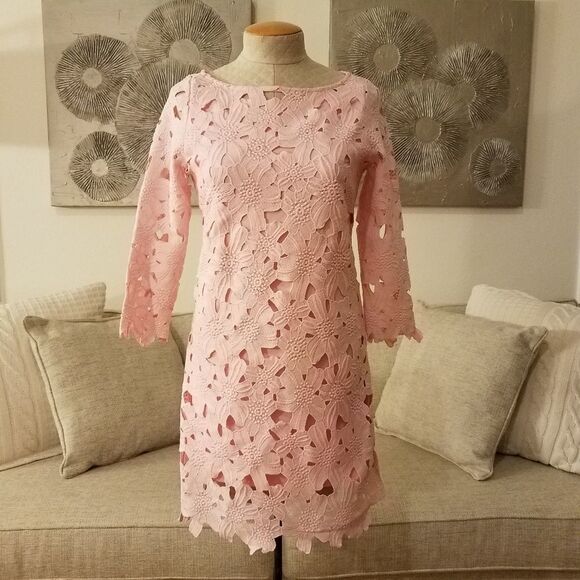 Felicity & Coco Belza Floral Lace Shift Dress XS - Picture 4 of 11